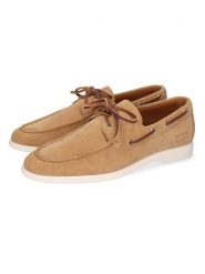 MELVIN & HAMILTON Skórzane mokasyny "Earl 13" w kolorze jasnobrązowym rozmiar: 45. Brązowe botki sznurowane Melvin & Hamilton, bez wzorów, ze skóry, bez obcasa, bez zapięcia. Za 404.99 zł.