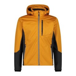 Kurtka z kapturem softshell Ripstop CMP. Brązowe kurtki CMP, bez wzorów, z softshellu, z kapturem. W wyprzedaży za 429.35 zł.