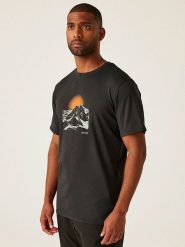 Regatta Koszulka funkcyjna "Fingal Stretch" w kolorze czarnym rozmiar: S. Czarne t-shirty sportowe Regatta, bez wzorów, z materiału, bez ramiączek, outdoorowe. Za 41.98 zł.