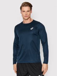 Asics Longsleeve Core Ls 2011C340 Granatowy Regular Fit. Niebieskie t-shirty sportowe ASICS, bez wzorów, z syntetyku, bez ramiączek, do biegania. Za 129.99 zł.