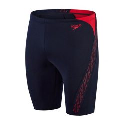 Jammery kąpielowe męskie Speedo Hyper Boom Splice Jammer. Niebieskie kąpielówki Speedo, m, bez wzorów. Za 109.99 zł.