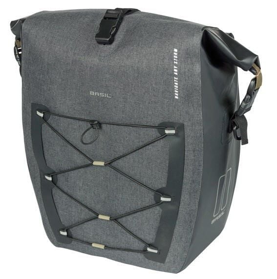 Basil Navigator Storm torba pojedyncza L 25-31 L wodoodporna. Szare torby na ramię BASIL, bez wzorów, z poliesteru, na ramię, bez dodatków. Za 312.95 zł.