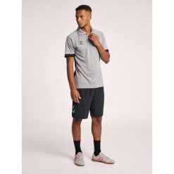 Polo Hummel Lead Functional. Szare koszulki polo sportowe Hummel, m, bez wzorów, bez kołnierzyka, bez ramiączek. Za 191.30 zł.
