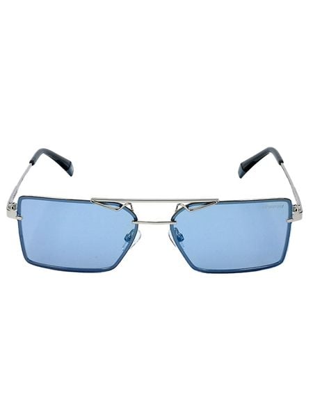 Polaroid Męskie okulary przeciwsłoneczne w kolorze srebrno-błękitnym rozmiar: 56. Niebieskie okulary przeciwsłoneczne Polaroid. Za 118.01 zł.
