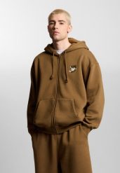 Bluza sportowa męska Prosto Damage Target z kapturem. Brązowe bluzy z kapturem Prosto., m, z aplikacjami, z bawełny, z kapturem. Za 294.99 zł.