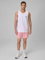 4F Spodenki plażowe boardshorty męskie - różowe M. Czerwone odzież kąpielowa 4F, m, bez wzorów, z materiału. Za 79.99 zł.