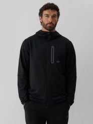 4F Bluza trekkingowa regular z kapturem męska - czarna XXL. Czarne bluzy 4F, m, bez wzorów, z materiału, z kapturem. Za 199.99 zł.