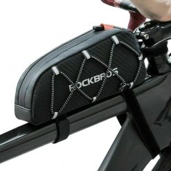 Torebka na ramę rowerową Rockbros 039BK 1l. Czarne torby na ramię ROCKBROS, bez wzorów, z materiału, na ramię, duże, bez dodatków. Za 69.00 zł.