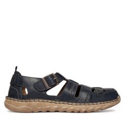 Sandały Josef Seibel. Niebieskie sandały Josef Seibel, bez zapięcia. Za 429.99 zł.