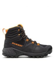 Mammut Trekkingi Sapuen High Gtx GORE-TEX 3030-04241-00132-1075 Czarny. Czarne botki sznurowane Mammut, bez wzorów, z gore-texu, bez obcasa, bez zapięcia. Za 1,049.00 zł.