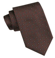 Klasyczny, Męski Krawat - Szeroki - Chattier - Brąz w Geometryczny Wzór. Krawaty i muchy Chattier, bez wzorów, z tkaniny. Za 49.00 zł.
