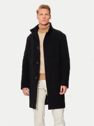 Tommy Hilfiger Płaszcz wełniany MW0MW37956 Czarny Regular Fit. Czarne płaszcze Tommy Hilfiger, na zimę, m, bez wzorów, z wełny, bez kaptura. Za 1,799.00 zł.