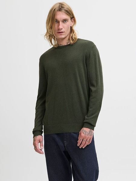 Jack & Jones Sweter w kolorze ciemnozielonym rozmiar: XXL. Zielone swetry nierozpinane Jack & Jones, xxl, bez wzorów, bez kołnierzyka, bez ramiączek. Za 83.22 zł.