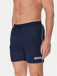 BOSS Szorty kąpielowe Starfish 50514429 Granatowy Regular Fit. Niebieskie kąpielówki Boss, m, bez wzorów, z syntetyku. Za 169.99 zł.