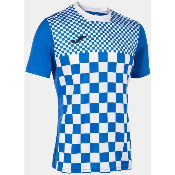 Joma Flag II Koszulka Sportowa Royal-Biała, M — Oddychająca. Białe t-shirty sportowe Joma, bez wzorów, z poliesteru, bez ramiączek, na fitness i siłownię. W wyprzedaży za 135.75 zł.