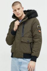 Superdry kurtka męska kolor zielony zimowa. Zielone kurtki Superdry, na zimę, l, bez wzorów, bez kaptura. W wyprzedaży za 519.99 zł.