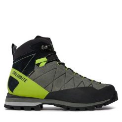 Trekkingi Dolomite. Zielone botki sznurowane Dolomite, bez wzorów, z gore-texu, bez obcasa, bez zapięcia. Za 919.99 zł.