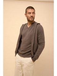 Just Cashmere Kaszmirowy kardigan "Elliot" w kolorze brązowym rozmiar: XXL. Brązowe swetry rozpinane Just Cashmere, xxl, bez wzorów, z kaszmiru, bez kołnierzyka, bez ramiączek. Za 457.95 zł.