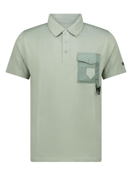 Geographical Norway Koszulka polo "Kelmon" w kolorze miętowym rozmiar: M. Zielone koszulki polo Geographical Norway, m, bez wzorów, z bawełny, bez kołnierzyka, bez ramiączek. Za 98.64 zł.