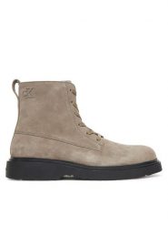 Calvin Klein Trzewiki Combat Ess Lace Up Zip Boot Su YM0YM01371 Szary. Szare botki sznurowane CALVIN KLEIN, bez wzorów, ze skóry, bez obcasa, bez zapięcia. Za 749.99 zł.