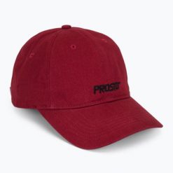 Czapka z daszkiem PROSTO Infinity. Czerwone czapki z daszkiem Prosto., bez wzorów, z bawełny. Za 83.99 zł.