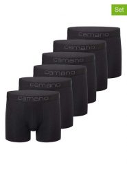 Camano Bokserki (6 par) w kolorze czarnym rozmiar: M. Czarne bokserki camano, m, bez wzorów. Za 139.95 zł.