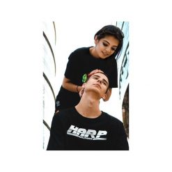 T-shirt Worldwide. Czarne t-shirty Harp team, m, bez wzorów, z materiału, bez kołnierzyka, bez ramiączek. Za 48.79 zł.