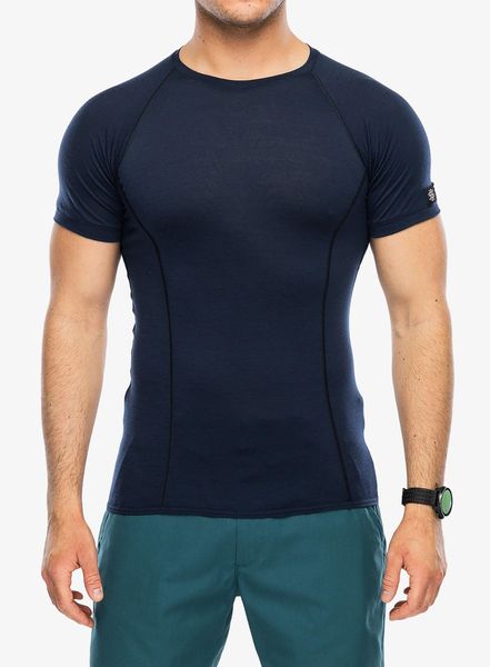 Koszulka termoaktywna Sensor Merino Active Tee S/S. Niebieskie bielizna termoaktywna Sensor, na lato, l, bez wzorów, z materiału, bez ramiączek, trekkingowe. Za 288.19 zł.