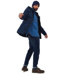 Męska Kurtka Ocieplana Falkner. Zielone kurtki Regatta, m, z aplikacjami, z materiału, z kapturem. Za 189.99 zł.