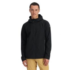 Softshell męski Spyder Gridweb ShellFleece Hoodie. Czarne kurtki softshell Spyder, l, bez wzorów, z softshellu, bez kaptura. W wyprzedaży za 610.70 zł.
