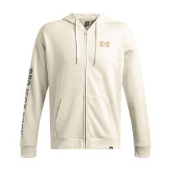 Bluza męska Under Armour Project Rock HWT Full Zip. Brązowe bluzy Under Armour, m, bez wzorów, bez kaptura. Za 329.99 zł.