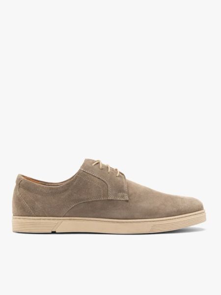 Beżowe sznurowane półbuty w stylu casual. Brązowe eleganckie półbuty Brawo sp. z o.o., bez wzorów, ze skóry, bez obcasa, bez zapięcia. Za 399.99 zł.