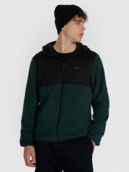 4F Polar z kapturem regular męski - zielony M. Zielone bluzy z polaru 4F, m, bez wzorów, z polaru, z kapturem. Za 249.99 zł.