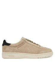 Polo Ralph Lauren Sneakersy 809960927003 Beżowy. Brązowe buty sportowe casual Polo Ralph Lauren, bez wzorów, ze skóry, bez zapięcia. Za 539.99 zł.