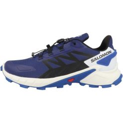 Buty do biegania męskie Salomon Supercross 4 Blue. Niebieskie buty do biegania Salomon, bez wzorów, z gumy, bez zapięcia, do biegania. Za 616.00 zł.