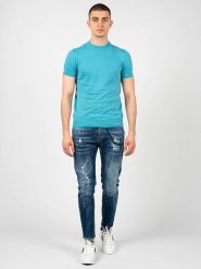 Xagon Man T-Shirt | P23 081K 1200K | Mężczyzna | Niebieski. Niebieskie t-shirty Xagon, m, bez wzorów, z bawełny, bez kołnierzyka, bez ramiączek. W wyprzedaży za 199.00 zł.