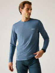Regatta Koszulka funkcyjna "Mindo" w kolorze niebieskim rozmiar: XL. Niebieskie t-shirty sportowe Regatta, bez wzorów, z materiału, bez ramiączek, outdoorowe. Za 65.54 zł.