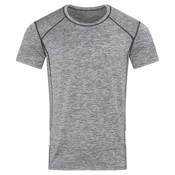 Męska Koszulka Sportowa Heather Reflective Detail Slim. Brązowe t-shirty sportowe Stedman, bez wzorów, bez ramiączek, trekkingowe. Za 109.99 zł.