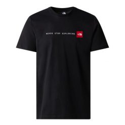 Koszulka sportowa męska The North Face Never Stop Exploring. Czarne t-shirty sportowe The North Face, bez wzorów, bez ramiączek, trekkingowe. Za 227.00 zł.