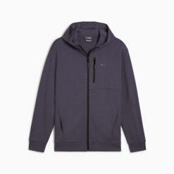 Bluza sportowa z kapturem męska Puma OPEN ROAD FZ DK 68165469. Szare bluzy z kapturem Puma, l, bez wzorów, z bawełny, z kapturem. Za 212.81 zł.