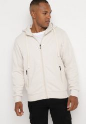 Beżowa Rozpinana Bluza z Bawełną i Kapturem Corilena. Brązowe bluzy Born2be, l, bez wzorów, z bawełny, z kapturem. W wyprzedaży za 93.49 zł.