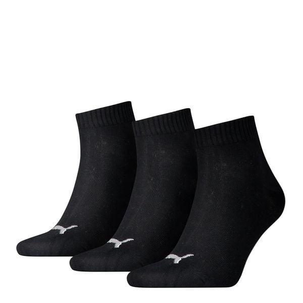 Puma Skarpety Quarter Plain 3-Pack 93858906. Czarne skarpety Puma, bez wzorów, z bawełny. Za 39.00 zł.