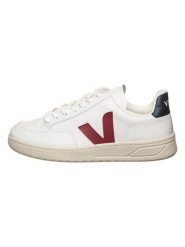 Veja Skórzane sneakersy "V 12" w kolorze biało-czerwono-granatowym rozmiar: 42. Białe buty sportowe casual Veja, bez wzorów, bez zapięcia. Za 483.17 zł.