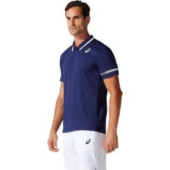 Męska Koszulka Polo Court. Niebieskie koszulki polo ASICS, m, bez wzorów, bez kołnierzyka, bez ramiączek. Za 239.99 zł.