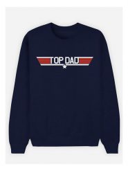 WOOOP Bluza "Top Dad" w kolorze granatowym rozmiar: XS. Niebieskie bluzy Wooop, xs, bez wzorów, bez kaptura. Za 100.99 zł.