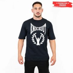 Krótka koszula V1. Czarne koszule KNOCKOUT, l, bez wzorów, z bawełny, bez kołnierzyka, bez ramiączek. Za 86.27 zł.