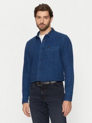 Lee Koszula jeansowa Leesure 112355712 Niebieski Regular Fit. Niebieskie koszule Lee, m, bez wzorów, z bawełny, bez kołnierzyka, bez ramiączek. Za 169.99 zł.