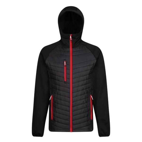 Męska Hybrydowa Kurtka Z Kapturem Navigate. Czarne kurtki Regatta, l, bez wzorów, z kapturem. Za 217.99 zł.