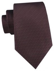 Męski Krawat Alties - Czekoladowy Brąz, Drobna Struktura Tkaniny. Brązowe krawaty i muchy Alties, bez wzorów, z tkaniny. Za 55.00 zł.