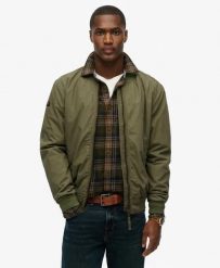 Superdry Lekka kurtka bomber MA1 z bawełny – Dusty Olive Green. Zielone kurtki Superdry, l, bez wzorów, z bawełny, bez kaptura. Za 362.10 zł.